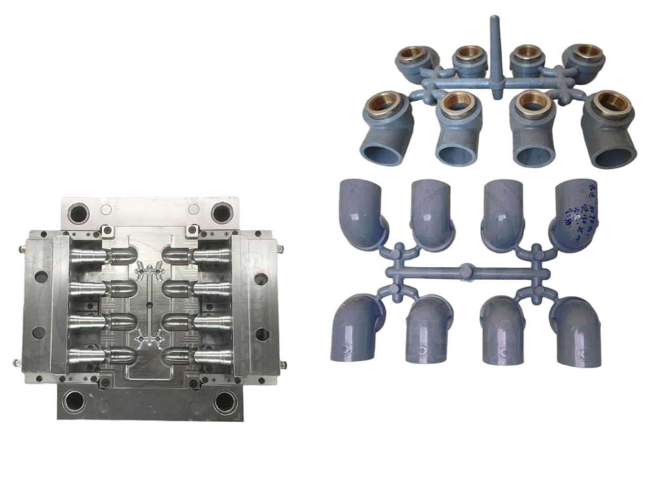 90° CPVC 内螺纹弯头,带黄铜插入件模具2 ,带黄铜插入件模具2