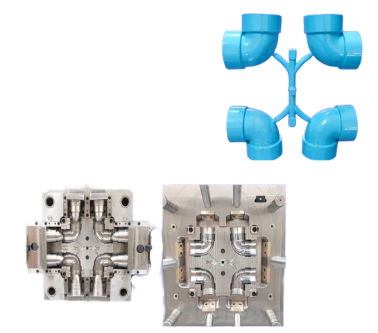 قالب تركيب PVC ELB0W 90 درجة