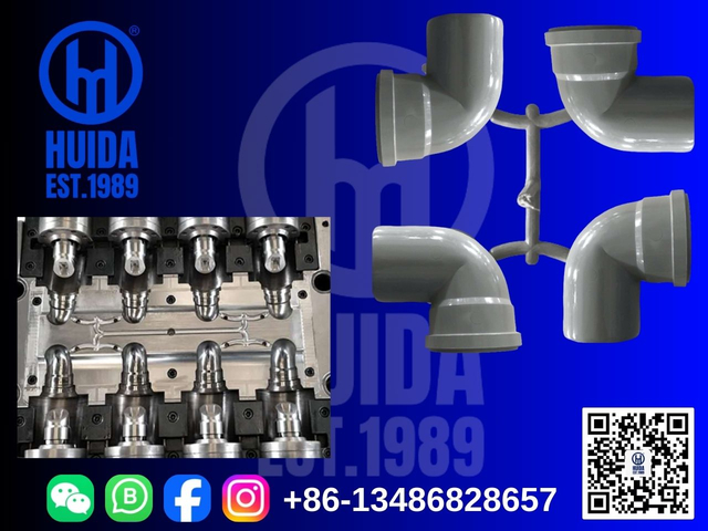 قالب تركيب أنبوب الكوع القابل للطي UPVC بزاوية 90 درجة