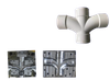 PVC تصريف مياه الصرف الصحي Y TEE PIPE FITTING MOLD