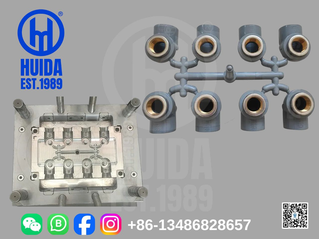 كوع أنثى CPVC بزاوية 90 درجة مع قالب تركيب نحاسي